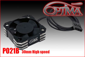 OPTIMA Aluminium 30 mm cooling fan - Black (High speed) /...