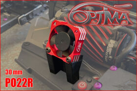 OPTIMA Universal motor fan - 30 mm - Red with support /...