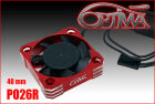OPTIMA Aluminium 40 mm cooling fan - Red (High speed) / PO26R
