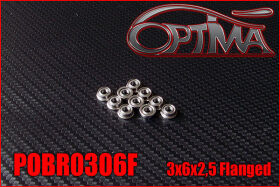 OPTIMA 3x6x2,5mm Flanged Ball Bearings (10 pcs) / POBR0306F*