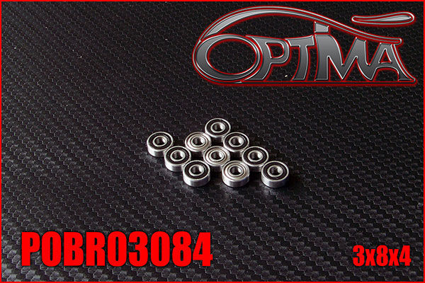 OPTIMA 3x8x4mm Ball Bearings (10 pcs) / POBR0308*