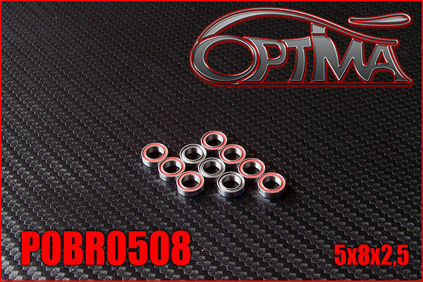 OPTIMA 5x8x2,5mm Ball Bearings (10 pcs) / POBR0508