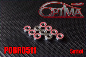 OPTIMA 5x11x4mm Ball Bearings (10 pcs) / POBR0511*