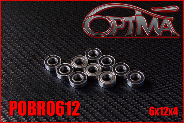 OPTIMA 6x12x4mm Ball Bearings (10 pcs) / POBR0612*