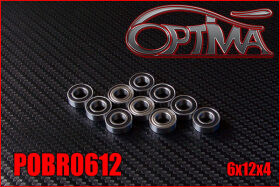 OPTIMA 6x12x4mm Ball Bearings (10 pcs) / POBR0612*