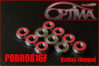 OPTIMA 8x16x5mm Flanged Ball Bearings (10 pcs) / POBR0816F*