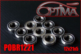 OPTIMA 12x21x5mm Ball Bearings (10 pcs) / POBR1221*