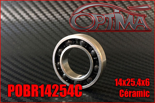 OPTIMA 14x25,4x6mm CERAMIC Ball Bearing - 3,5cc rear (1 pc) / POBR14254C*