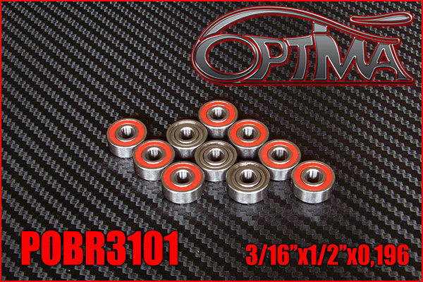 OPTIMA 3/16"x1/2"x0,196 Ball Bearings (10 pcs) / POBR3101*