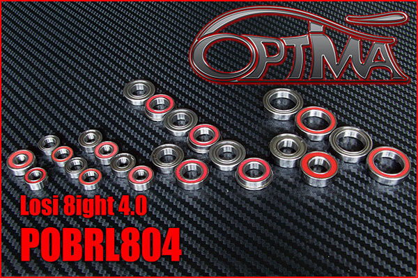 OPTIMA Ball Bearing kits for Losi 8ight 4.0 (24 pcs) / POBRL804*