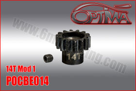 OPTIMA 14T 1/8th Pinion 5mm Bore Mod 1  / POCBE014*