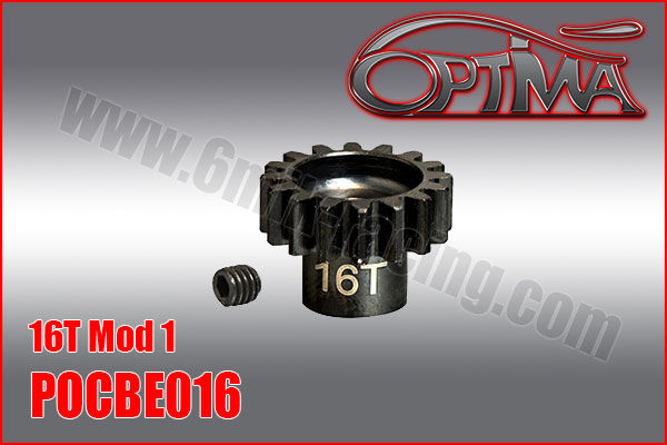 OPTIMA 16T 1/8th Pinion 5mm Bore Mod 1  / POCBE016*