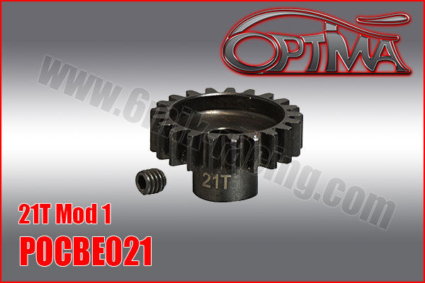 OPTIMA 21T 1/8th Pinion 5mm Bore Mod 1  / POCBE021*