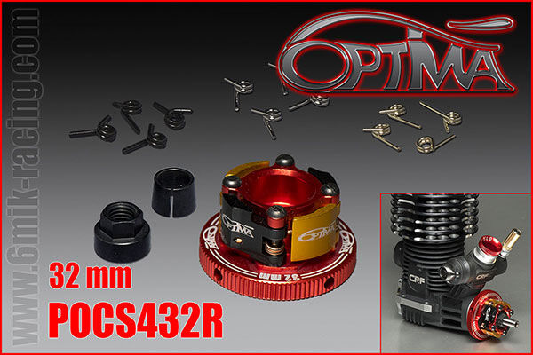 OPTIMA 4 Shoes Flywheel set - 32 mm Red V3 / POCS432R