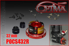 OPTIMA 4 Shoes Flywheel set - 32 mm Red V3 / POCS432R