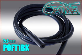OPTIMA Silicone Fuel Tube - 2x6mm Black Shiny (1m) /...