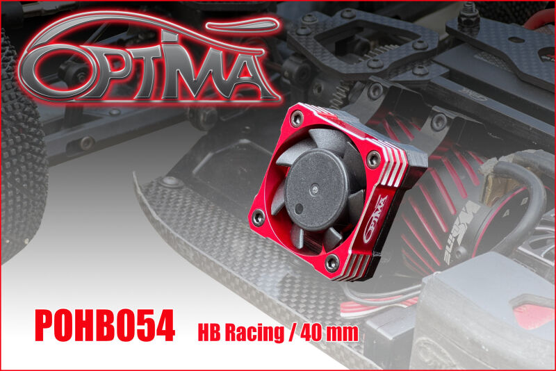 OPTIMA E8 / E819 motor fan 40 mm - Red with support / POHB054R
