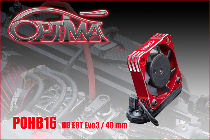 OPTIMA fan 40 mm for HB E8T (Black with support) / POHB16