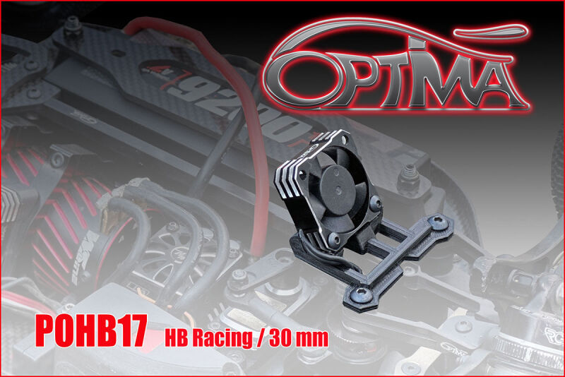 OPTIMA fan 30 mm for HB E8 / E819 (Black with support) / POHB17