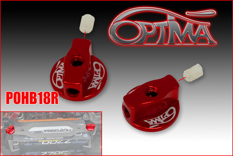 OPTIMA Battery Locking Nut for HB E8 / E819 (pair) - Red / POHB18R
