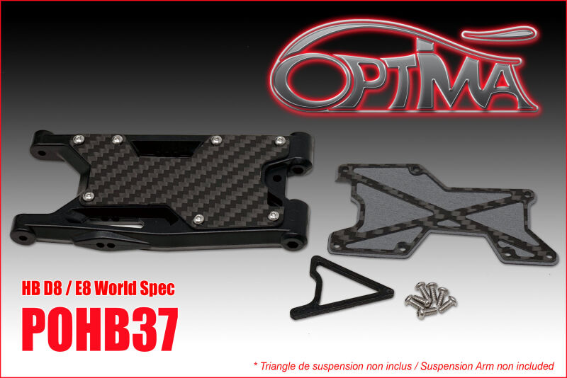 OPTIMA Carbon 1.5mm Rear Arm stiffener for HB World Spec / POHB37