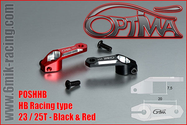 OPTIMA Servo horn - HB type - 25T Black / POSHHB25B*