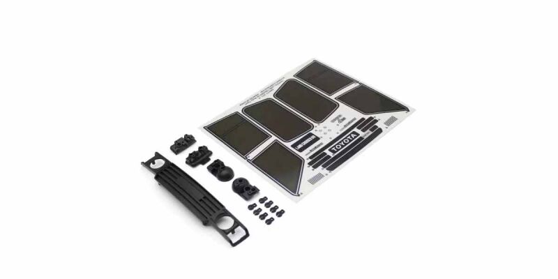 KYOSHO Kühlergrill Tip 1 Toyota LC60 Kyosho KC10 (Schwarz) / K.CLB001-01BK