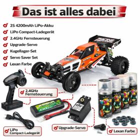 Tamiya Racing Fighter DT-03 Komplett-Set 1:10 RC Buggy...