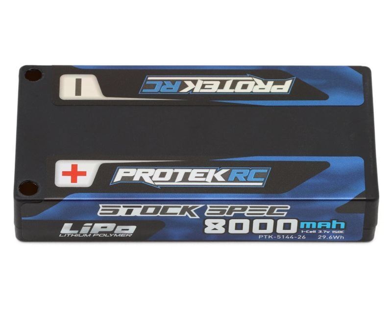 ProTek RC (7.4V, 8000mAh, 93x47x18.5mm, 190g) 1S 150C LowIR Si-G LiPo Shorty StockSpec / PTK-5144-26