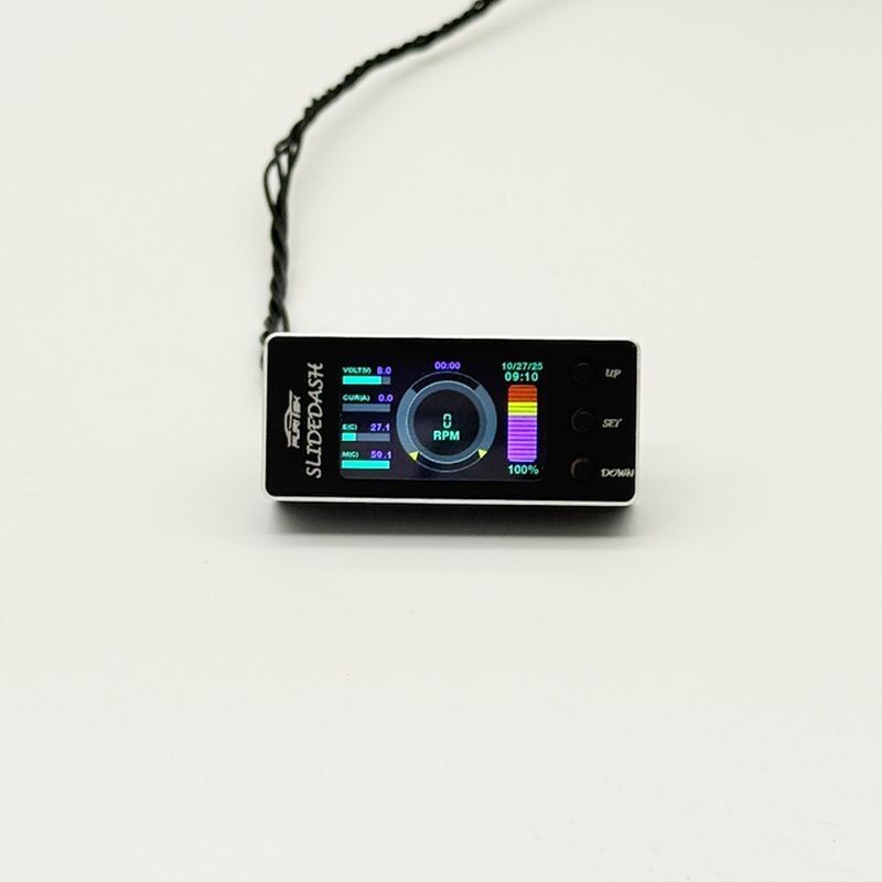 FURITEK für PIXI 1/10 ESC SlideDash OLED Display Telemetry & Config - Black Edition / FUR2736