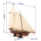 OcCre Yachtmodell America - America’s Cup Yacht Standmodellbausatz 1:75 / oc12014