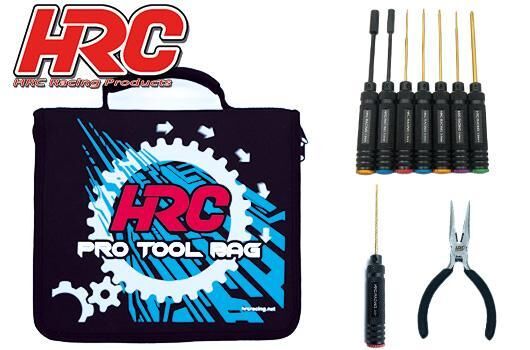 HRC Racing Werkzeugtasche mit Werkzeugen Racer Set V2 (enthält HRC9934B und 9 Werkzeuge) / HRC9934B-SET-2
