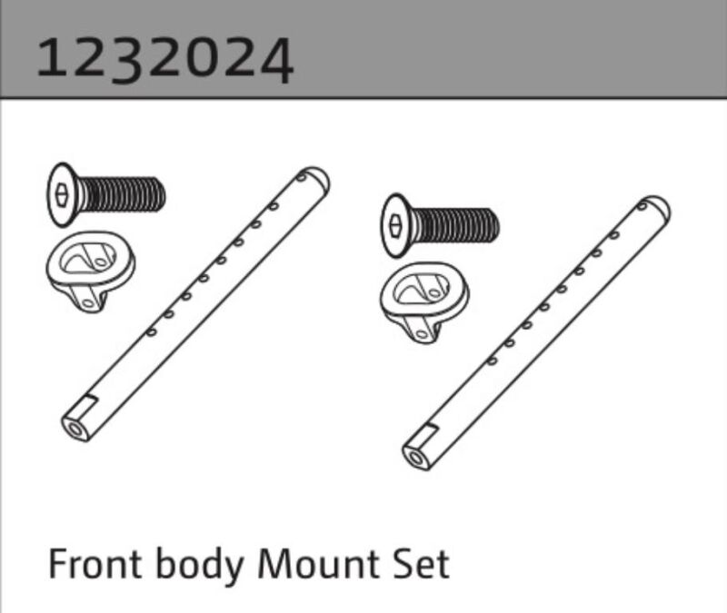 Absima Karosseriehalter Set vorne 1:10 Aero-X/STi-X/SupraSlide / 1232024
