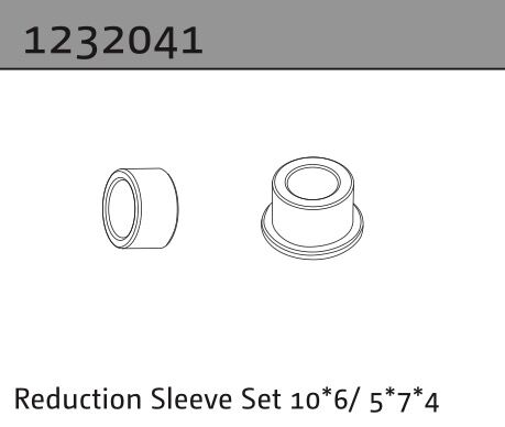 Absima Reduzierungshülsen-Set 10*6 / 5*7*4 / 1232041