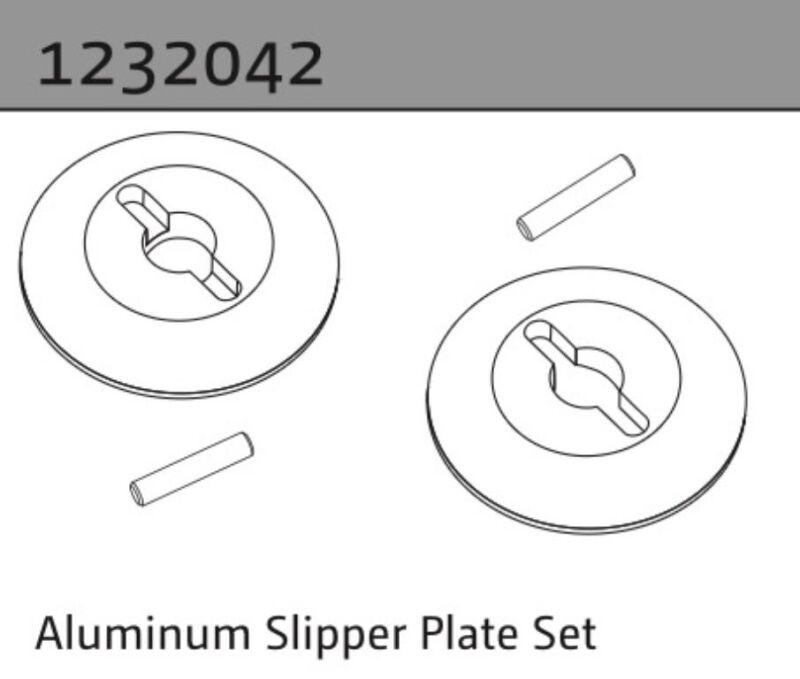Absima Aluminium Slipperplattenset 1:10 Aero-X/STi-X/SupraSlide / 1232042