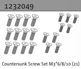 Absima Senkkopfschraubenset M3*6/8/10 (21) / 1232049