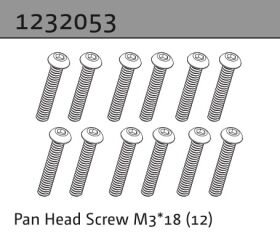 Absima Linsenkopfschraube M3*18 (10) / 1232053