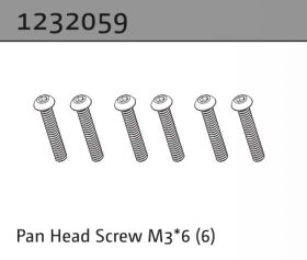 Absima Linsenkopfschraube M3*6 (6) / 1232059