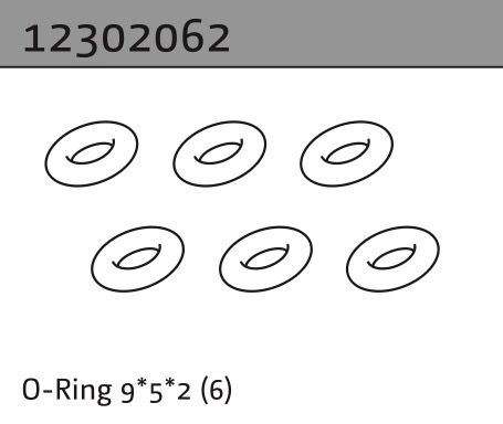 Absima O-Ring 9*5*2 (6) / 1232062