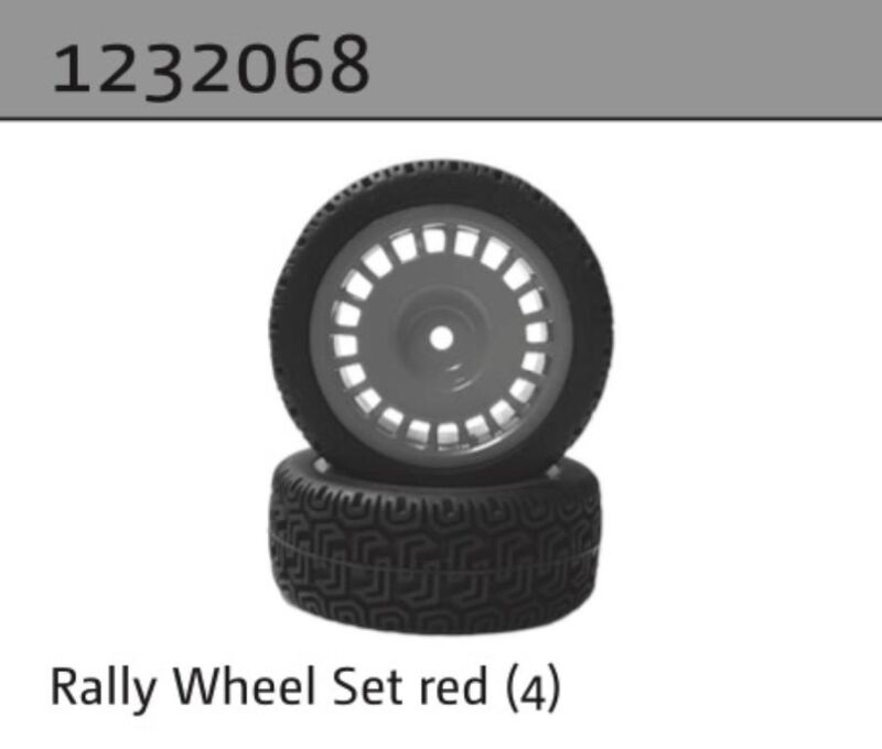 Absima Rally Räderset rot (4 Stück) / 1232068