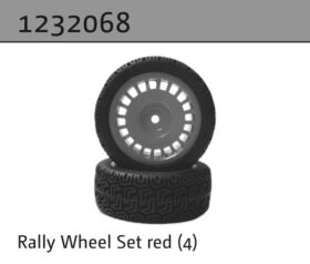 Absima Rally Räderset rot (4 Stück) / 1232068