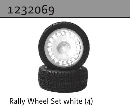 Absima Rally Räderset weiß (4) / 1232069