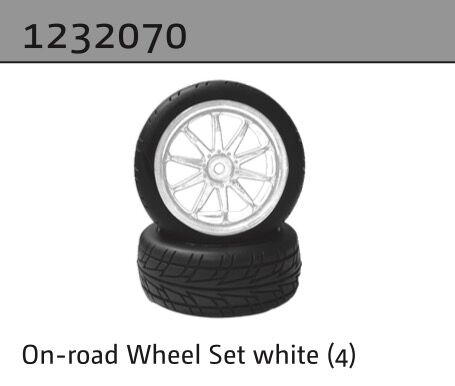 Absima Onroad Räderset weiß (4) / 1232070