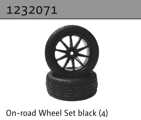 Absima Onroad Räderset schwarz (4) / 1232071