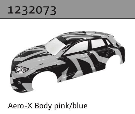 Absima Aero-X Karosserie pink/blau (ohne Sticker) / 1232073