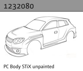 Absima PC Karosserie STi-X unlackiert (ohne Sticker) /...