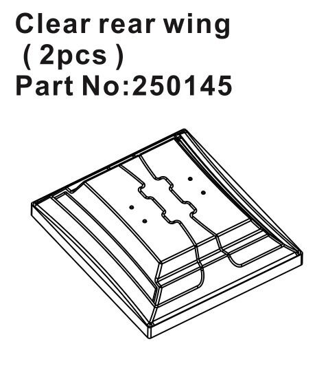 Hobby Plus RC Technology Co., Ltd. Clear Rear Wing, Speck-B (2) / HBP250145