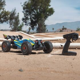 ARRMA TYPHON 223S BLX 1:8 4X4 Brushless Buggy RTR mit DSC, blau/gelb / ARA4306V4T4