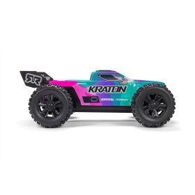 ARRMA MINI KRATON 3S DSC 1:16 4X4 Brushless Speed Monster Truck RTR, inkl. Akku & Ladegerät, türkis/pink / ARA2508ST2