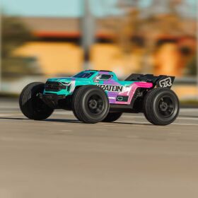 ARRMA MINI KRATON 3S DSC 1:16 4X4 Brushless Speed Monster Truck RTR, inkl. Akku & Ladegerät, türkis/pink / ARA2508ST2